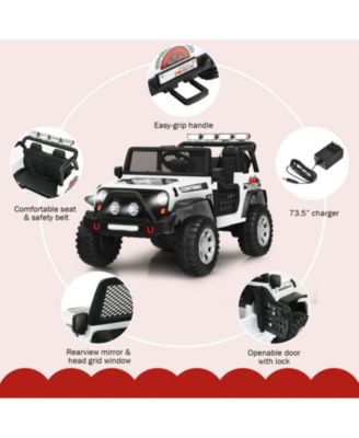 12V Kids Electric Ride On Truck with Remote Control and Operation Lever