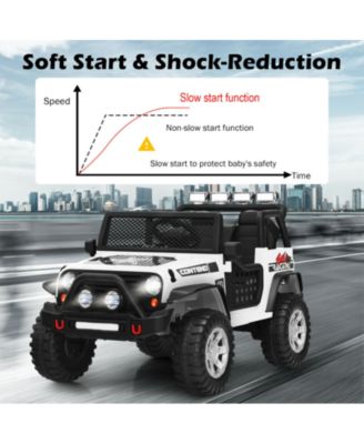 12V Kids Electric Ride On Truck with Remote Control and Operation Lever