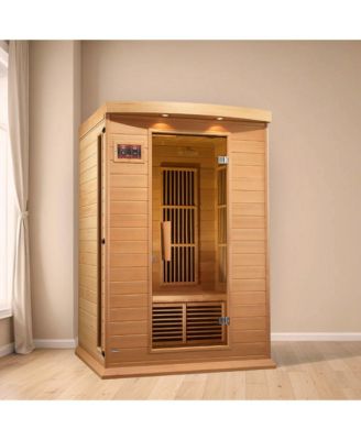 Toulouse 2 Person Infrared Sauna w/Speakers, Canadian Hemlock