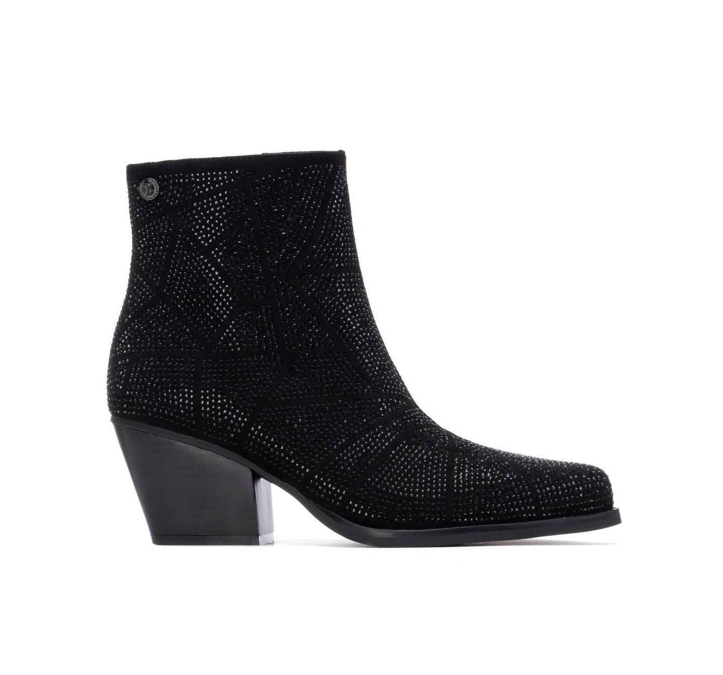 Женские ботинки XTI Suede Heeled Ankle Booties, цвет: Чёрный — фото 2