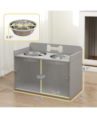 Elevated Dog Bowls with Storage, Raised Bowl Sd with Food Dishes