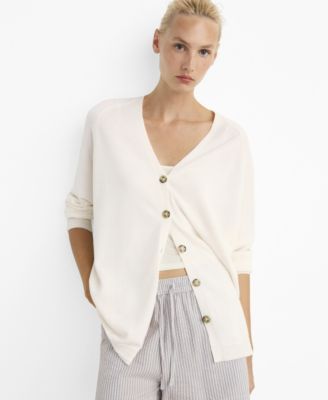 MANGO - Women's Buttoned Wool Cardigan