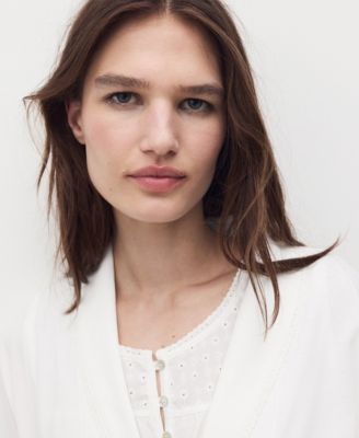 Women's Embroidery Detail Cotton Gown