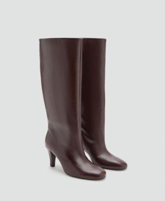 MANGO - Women's Heel Leather Boots