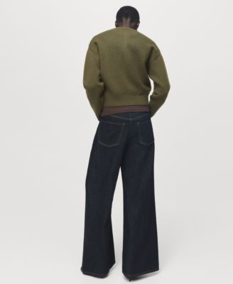 Women's Buttons Chunky-Knit Cardigan