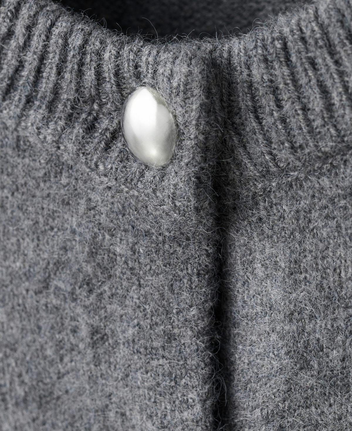 Mango Women's Buttons Chunky-knit Cardigan In Gray