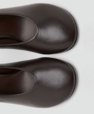 Women's Round-Toe Leather High-Heeled Shoes