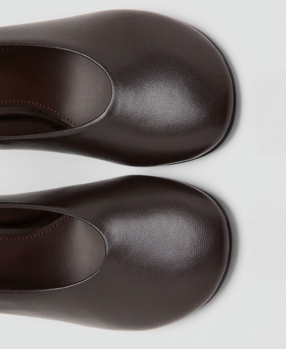 Mango Women's Round-Toe Leather High-Heeled Shoes