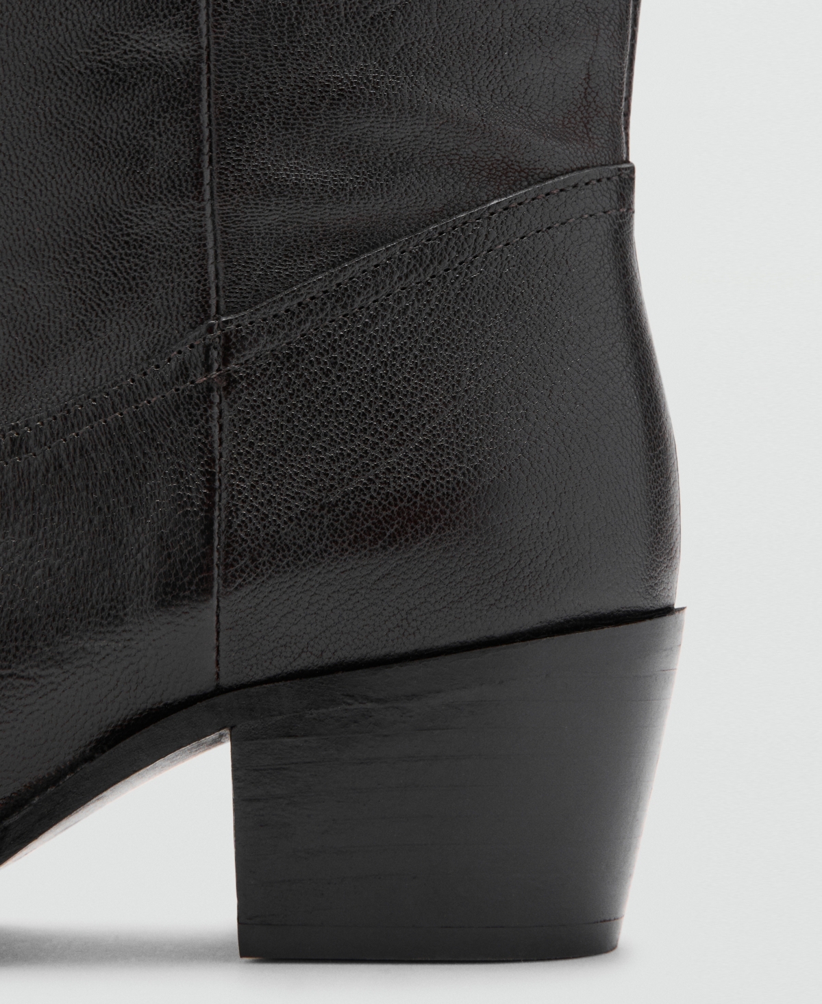 Mango Women's Leather Pointed Ankle Boots