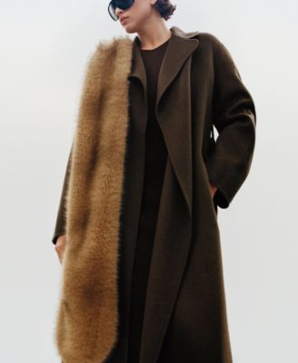 Women's Belt Handmade Wool Coat