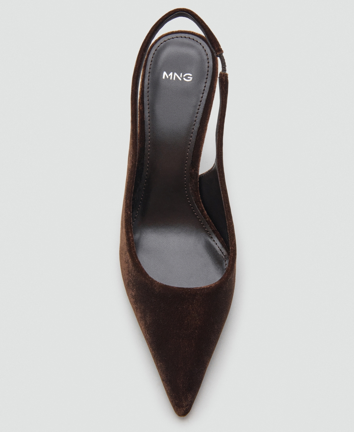 Mango Women's Velvet Heeled Shoes