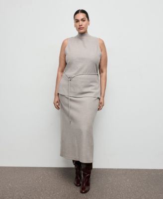 Women's Elastic Waist Long Skirt