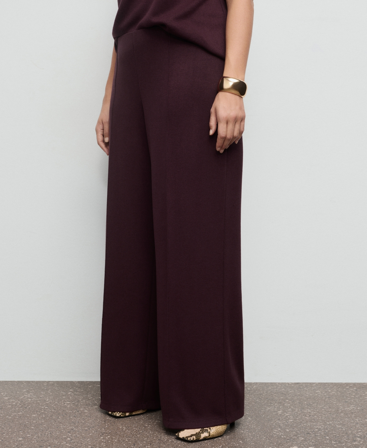 Mango Women's Seam-Detail Straight-Fit Pants