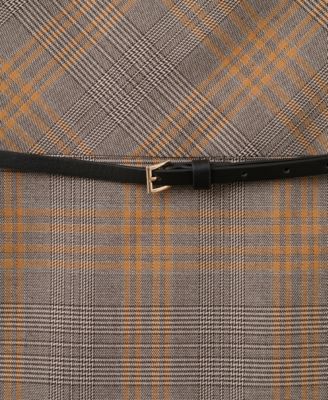 Women's Check Belt Dress