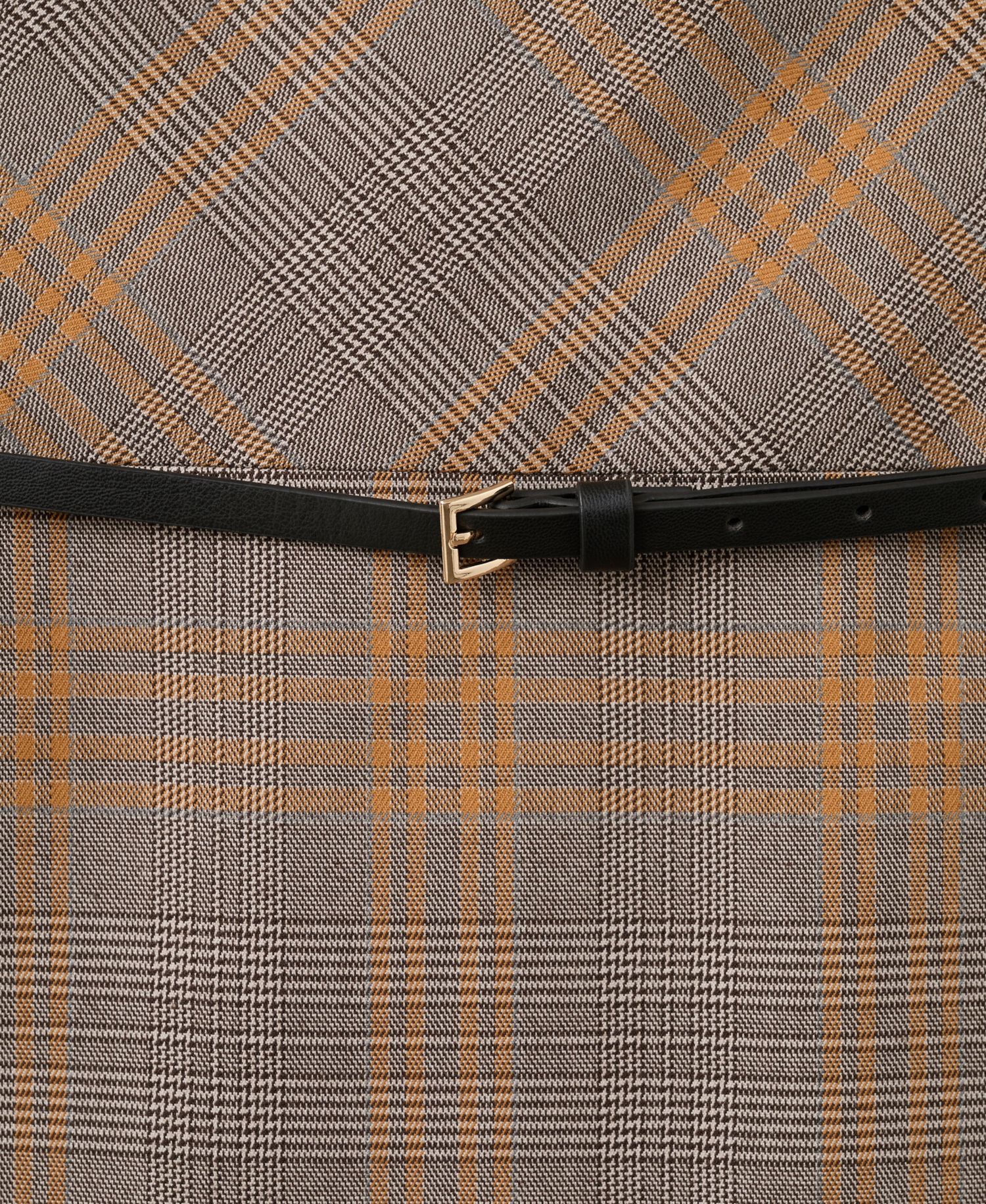 Women's Check Belt Dress