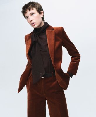 Women's Pockets Velvet Jacket