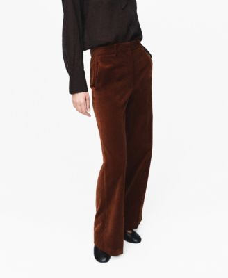 MANGO - Women's Velvet Suit Pants