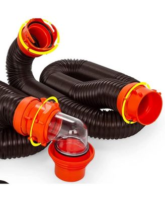 RhinoFLEX 20 Foot RV Sewer Hose Kit with Pre Attached Bayonet Fittings