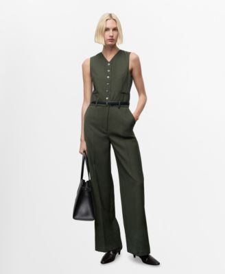 MANGO - Women's Suit-Style Jumpsuit