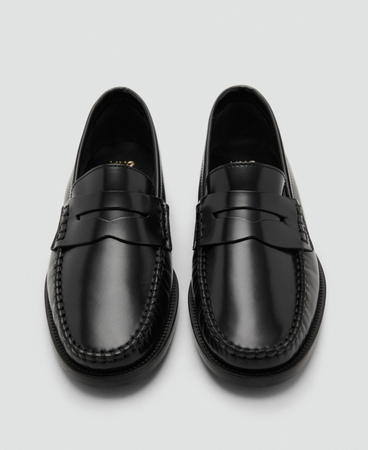 Mango Gathered Leather Moccasin In Multi