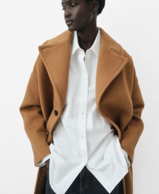 Women's Lapel Manteco Wool Coat