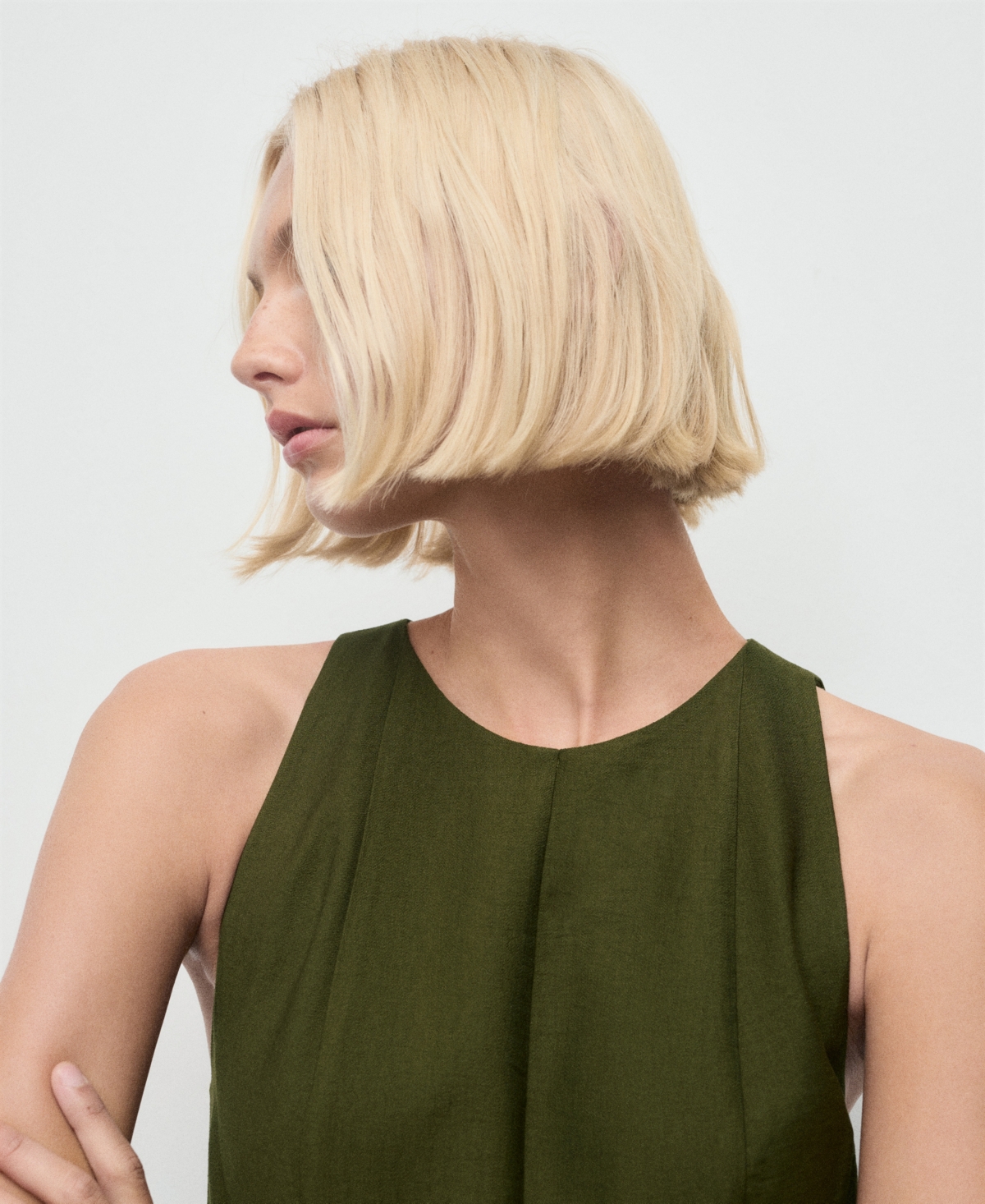 Mango Women's A-Line Godets Dress