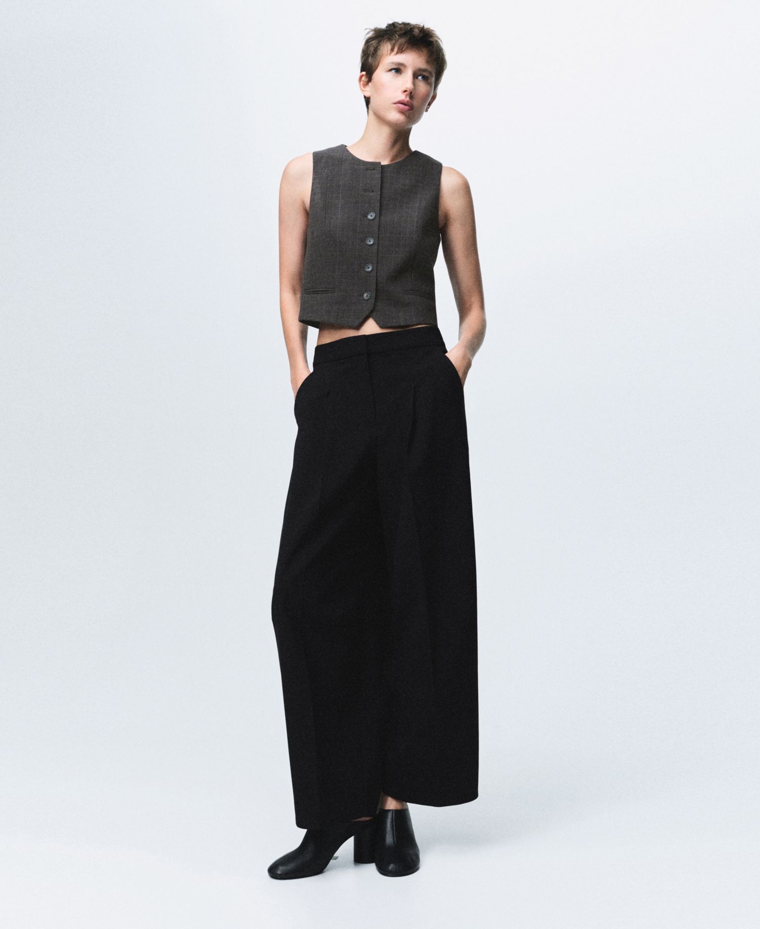 Women's Check Suit Vest