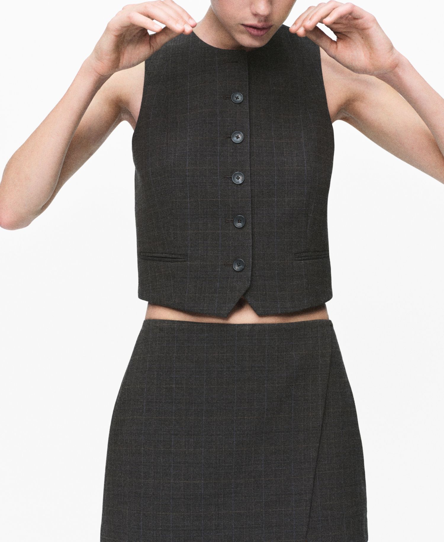 Women's Check Wrap Skirt
