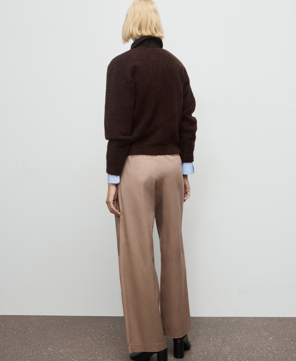 Mango Women's Corduroy Collar Boucle Jacket