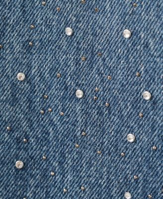 Women's Rhinestones Wide-Leg Jeans