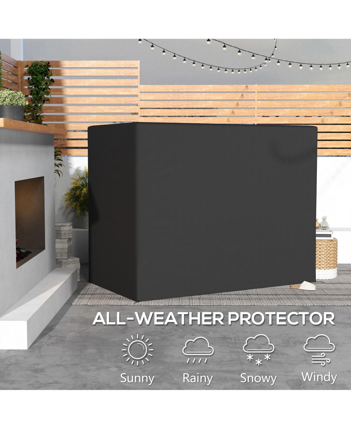 Outsunny 3-Seater Patio Swing Cover, Chair Cover