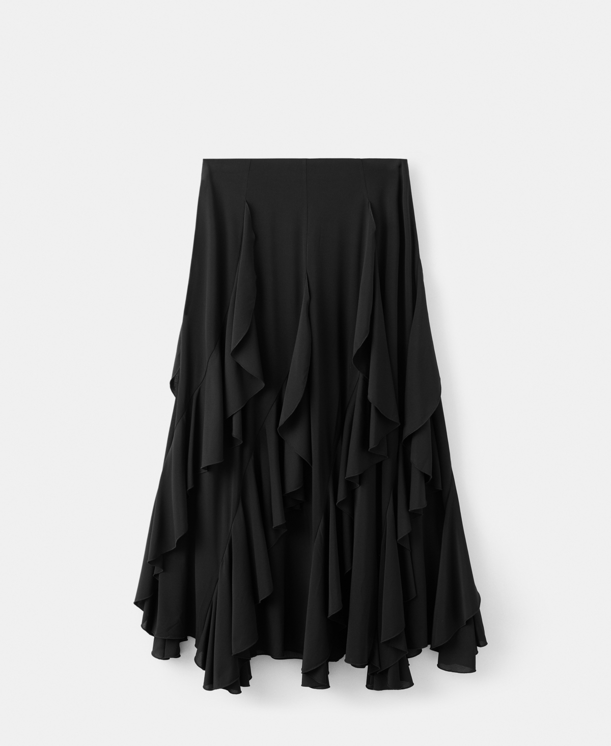 Mango Women's Asymmetrical Ruffled Skirt