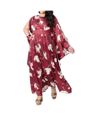 Plus Size 1960s Flutter Sleeve Caftan