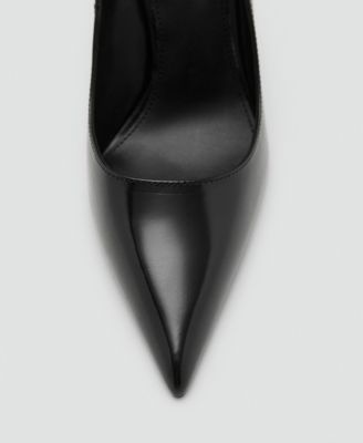 Women's Pointed-Toe Leather Heeled Shoes