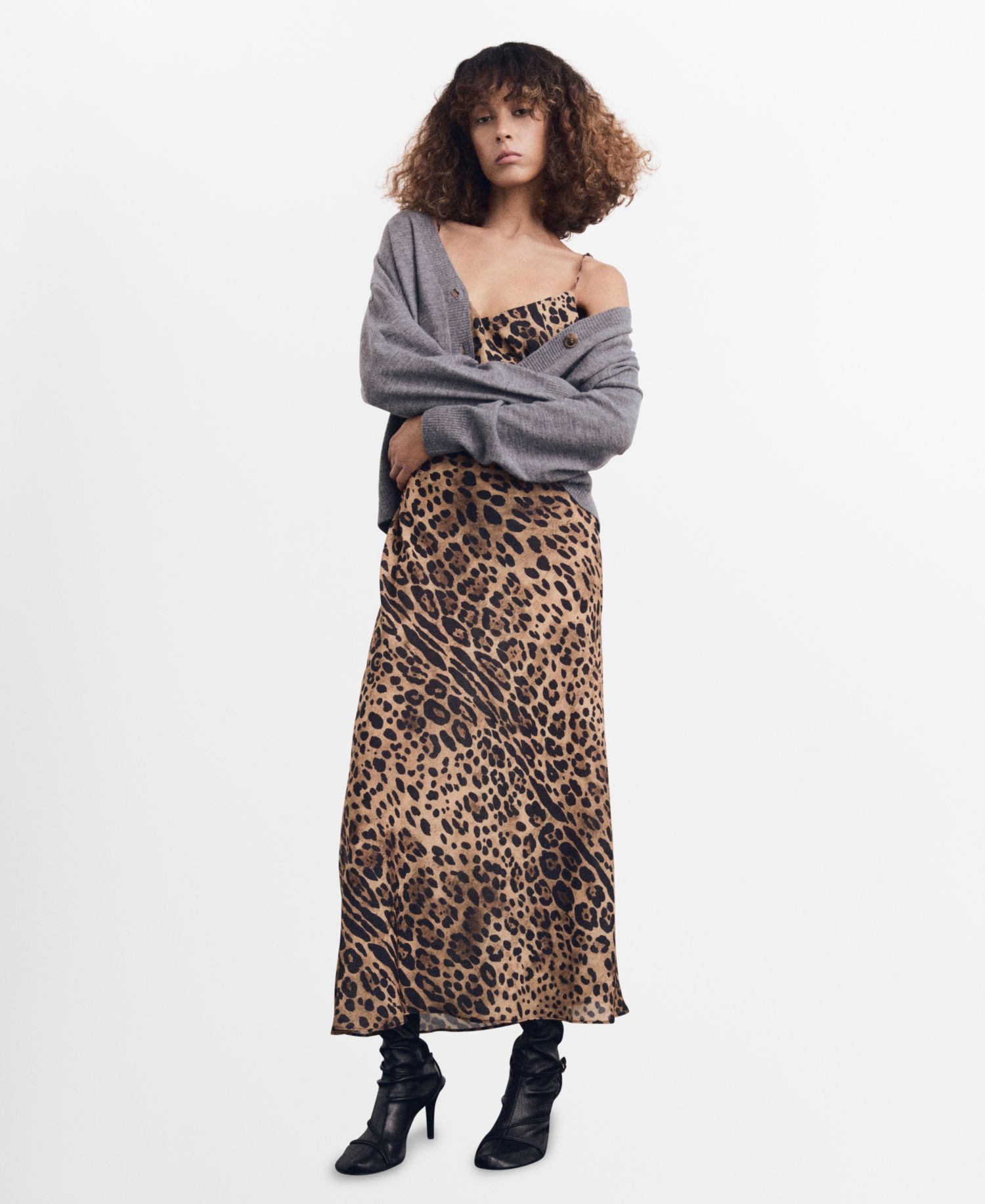 Women's Leopard-Print Open-Back Dress