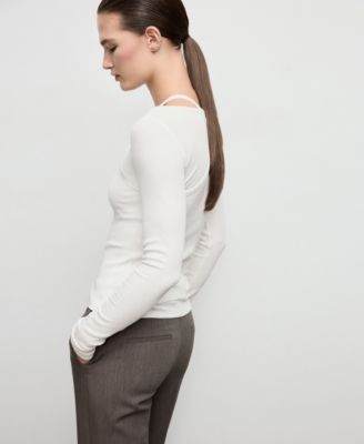 Women's Ribbed Combined T-Shirt