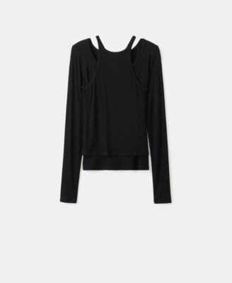 Women's Ribbed Combined T-Shirt