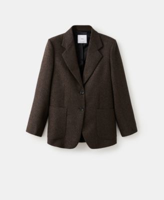Women's Speckled Wool Suit Jacket