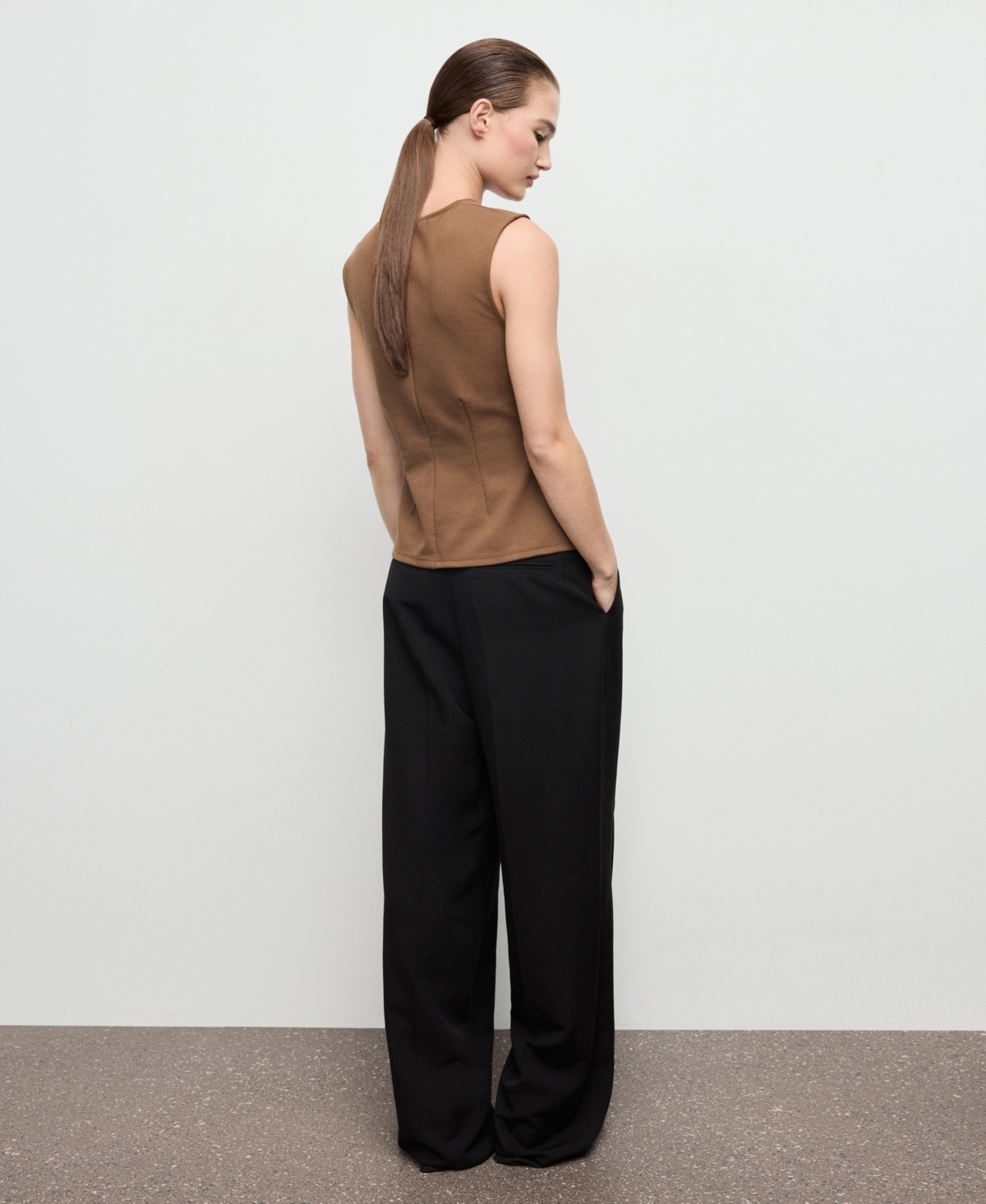 Mango Women's Wide Straps Fitted Top