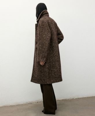 Women's Speckled Wool Overcoat