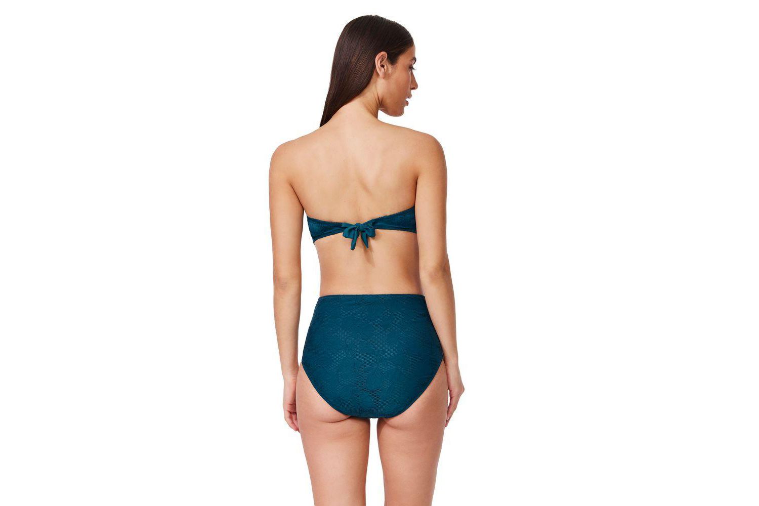Womens Jolene Textured Bandeau Bikini Top