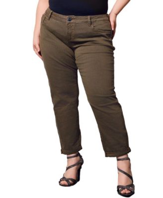 Women's Color Mid Rise pants in rolled 25.5" Inseam - Forest