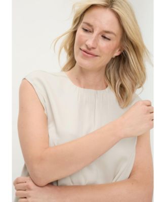 Women's Satin Effect Sleeveless Shell Top