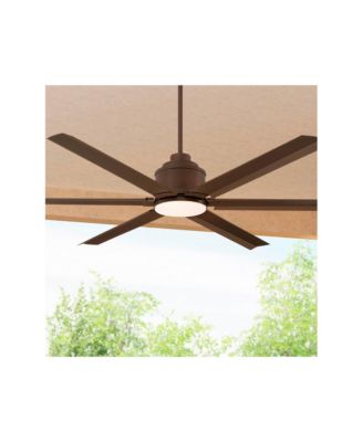 65" Ultra Breeze Modern Indoor Outdoor Ceiling Fan with Dimmable LED Light Remote Control Oil Rubbed Bronze Wet Rated for Patio Exterior