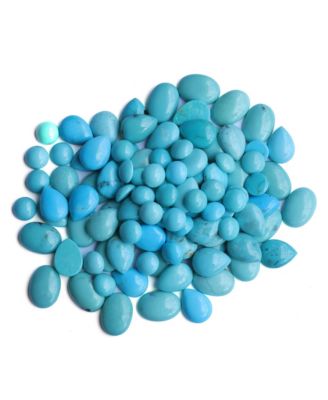 Sterling Silver Kingman Turquoise 6-Stone Triangular Concha Pendant Enhancer