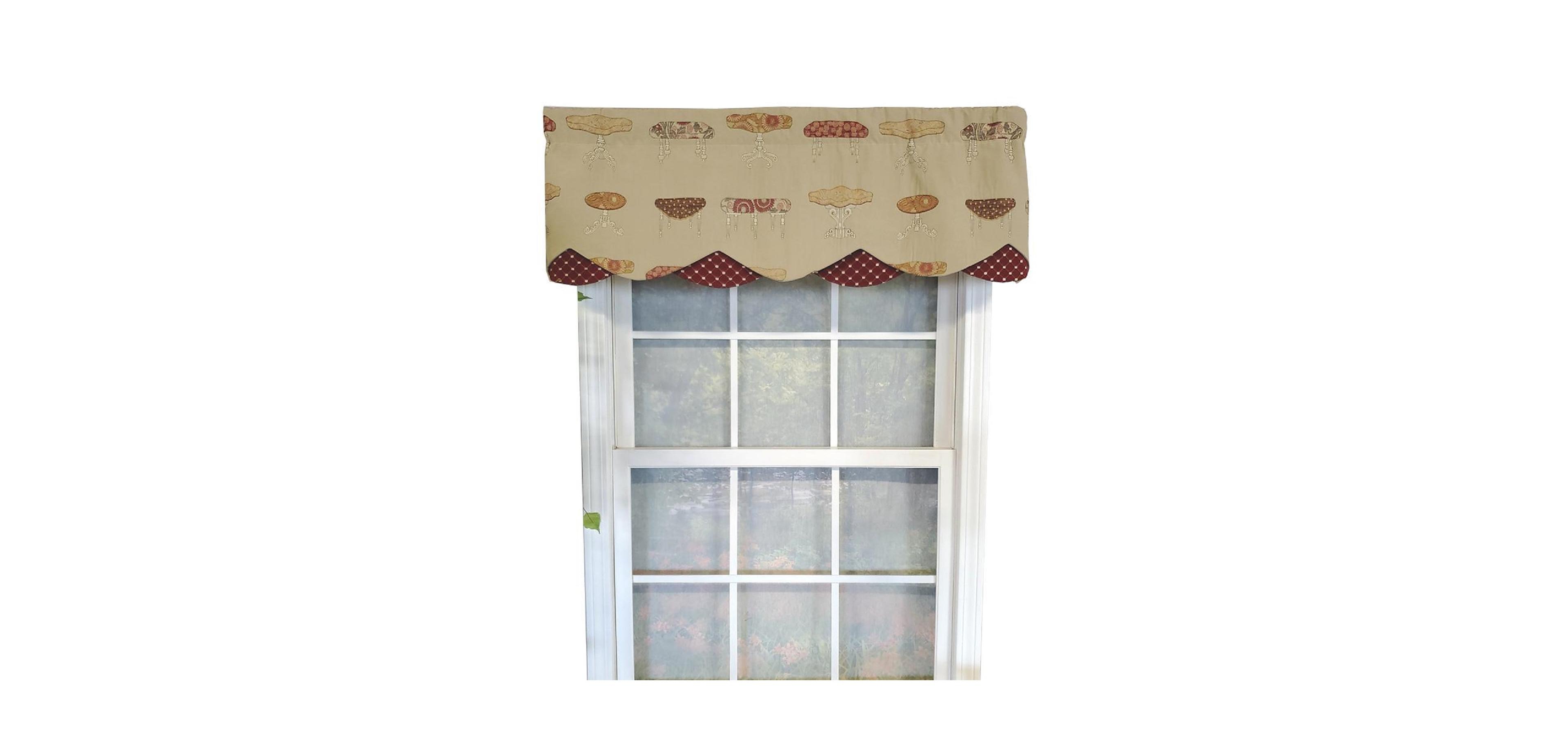 Rlf Home Ottoman Petticoat 3" Rod Pocket Lining Luxurious and Elegant Window Treatment Valance