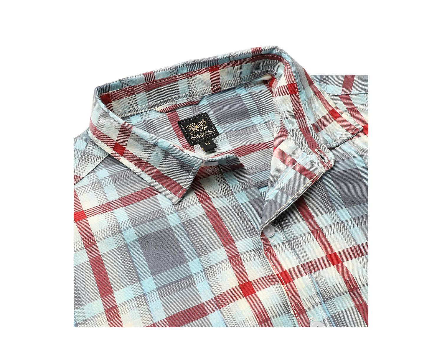 Men's Multicolour Checkered Regular Fit Casual Shirt