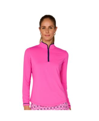 G Lifestyle Binding Quarter Zip Top