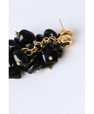 Melanie Obsidian Cascade Cluster Earrings