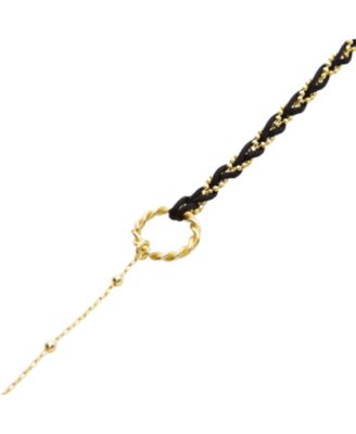 Handmade Rope Braided Sterling Beaded Chain Bracelet